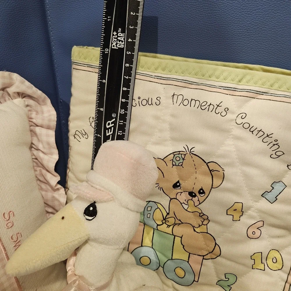 Vintage Baby Girl Plush‎ Keepsake Bundle Stork 